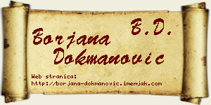 Borjana Dokmanović vizit kartica